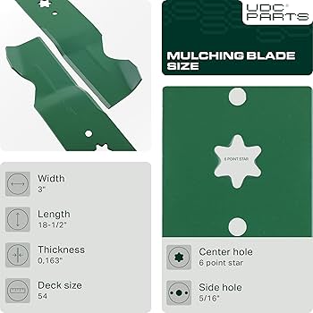 Amazon.com : UDC Parts Mower Blades for Cub Cadet 54 Inch